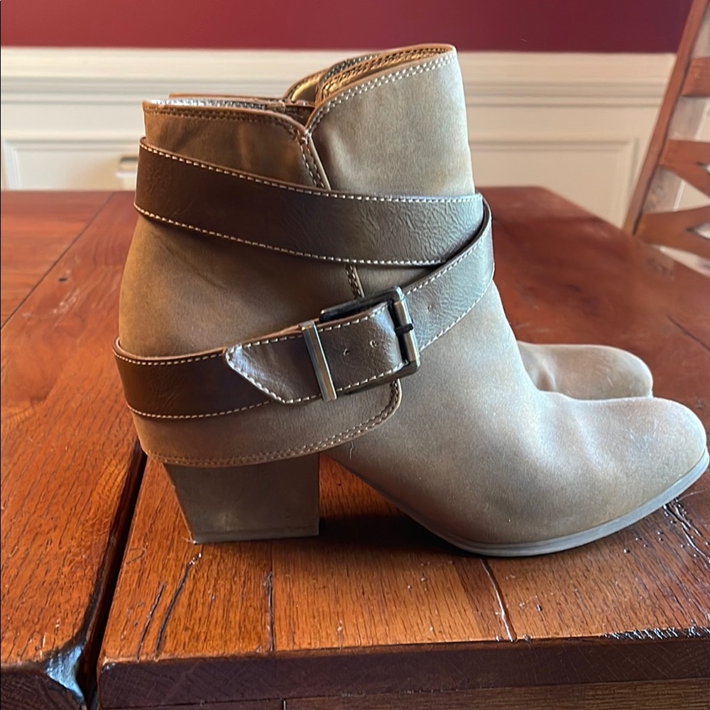 Brown Ankle Boots with Straps